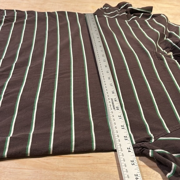 John Deere 100% cotton short sleeve brown polo with stripes men’s size XL - Picture 9 of 9